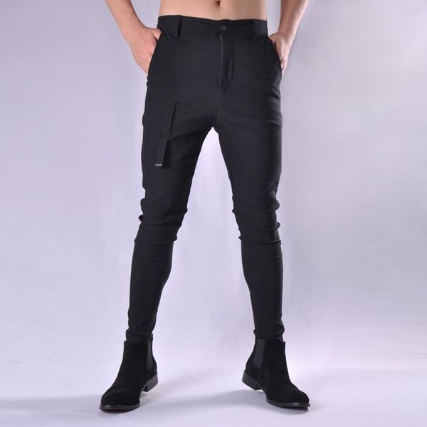 men's clothing hair stylist fashion elastic harem pants plus size singer costumes m-3xl, Black
men's clothing hair stylist fashion elastic harem pants plus size singer costumes m-3xl, Black