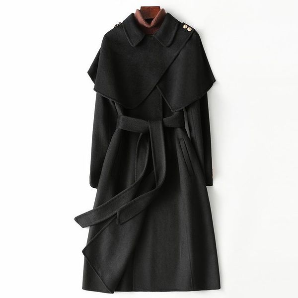 women's wool & blends long term stock simple and honest 2021 spring double-sided woolen coat slim style, Black
women's wool & blends long term stock simple and honest 2021 spring double-sided woolen coat slim style, Black