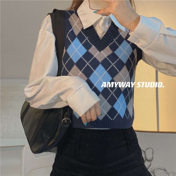 women's sweaters sweater amyway millennial spice girl fashion lingge college style sleeveless vest and versatile age reducing cr9k, White;black
women's sweaters sweater amyway millennial spice girl fashion lingge college style sleeveless vest and versatile age reducing cr9k, White;black