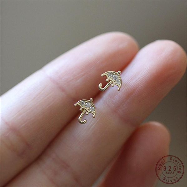 stud 925 sterling silver korean version simple pavé crystal umbrella earrings women creative 14k gold plating jewelry gift, Golden;silver
stud 925 sterling silver korean version simple pavé crystal umbrella earrings women creative 14k gold plating jewelry gift, Golden;silver
