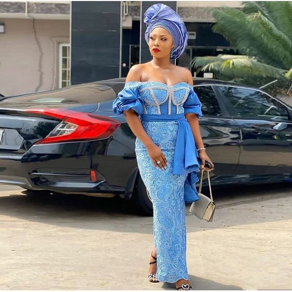 blue aso ebi mermaid evening dresses off the shoulder puff short sleeve peplum lace african women prom dress plus size, Black;red
blue aso ebi mermaid evening dresses off the shoulder puff short sleeve peplum lace african women prom dress plus size, Black;red