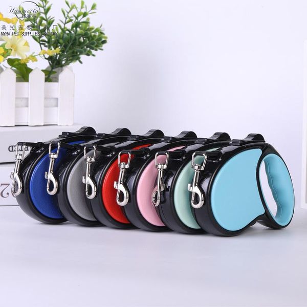 3m 5m long dog leash retractable polyester traction automatic extending leads belts solid plastic case tape for small medium pet collars & l
3m 5m long dog leash retractable polyester traction automatic extending leads belts solid plastic case tape for small medium pet collars & l