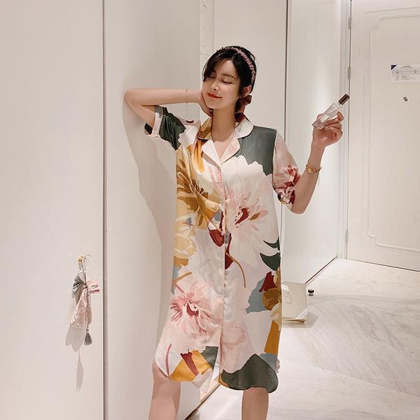 womens sleepwears summer chemise femme nightdress printed home wear short sleeved sleeping shirt long style sleepshirts night gown, Black;red
womens sleepwears summer chemise femme nightdress printed home wear short sleeved sleeping shirt long style sleepshirts night gown, Black;red