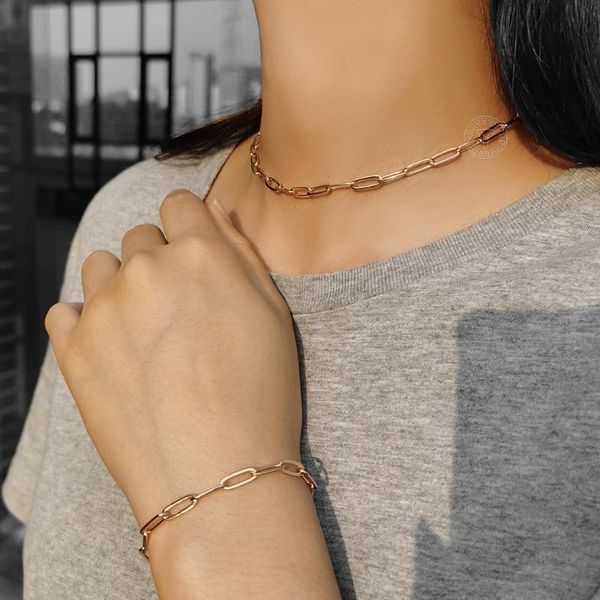 earrings & necklace 4mm womens bracelet necklaces sets girls paperclip rolo link chain 585 rose gold filled fashion jewelry cs24, Silver
earrings & necklace 4mm womens bracelet necklaces sets girls paperclip rolo link chain 585 rose gold filled fashion jewelry cs24, Silver