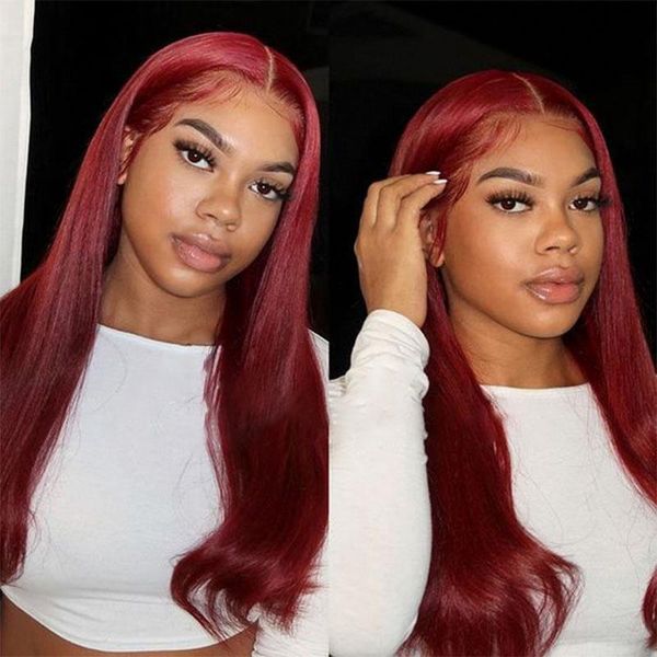 silky straight 99j burgundy 100% human hair13x6 lace front wigs with baby hair full for black women natural hairline, Black;brown
silky straight 99j burgundy 100% human hair13x6 lace front wigs with baby hair full for black women natural hairline, Black;brown