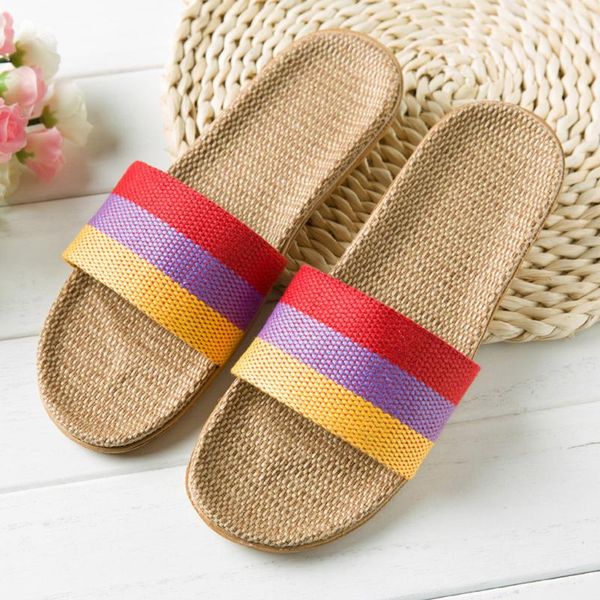 slippers rainbow summer female beach shoes women linen flip flops indoor casual slipper ladies open toe flat, Black
slippers rainbow summer female beach shoes women linen flip flops indoor casual slipper ladies open toe flat, Black