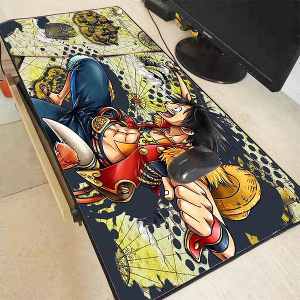 mouse pads & wrist rests xgz anime one piece gaming pad computer gamer mousepad large game rubber no-slip locking edge mat for pc laptop