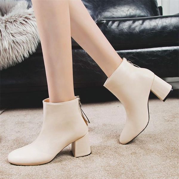 boots 2021 autumn and winter thick high heel zipper fashion square head women's booties, Black
boots 2021 autumn and winter thick high heel zipper fashion square head women's booties, Black