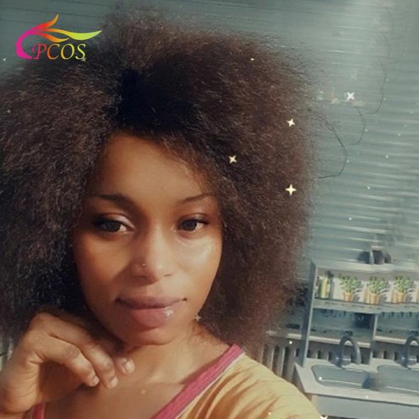 short fluffy afro kinky curly wig synthetic for female hair fleeciness realistic wigs black women
short fluffy afro kinky curly wig synthetic for female hair fleeciness realistic wigs black women