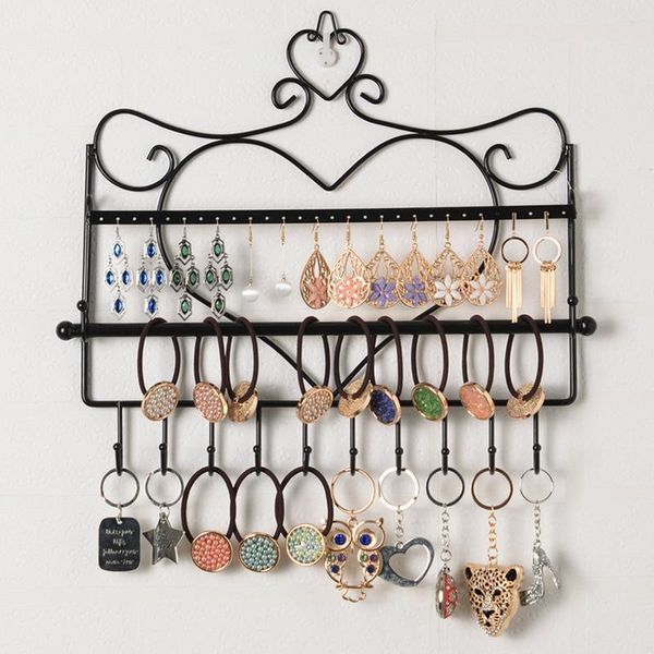 hooks & rails metal necklace earrings holder jewelry organizer display rack stand hook wall type bracelet shelf black showcase 34.5*30.5cm k
hooks & rails metal necklace earrings holder jewelry organizer display rack stand hook wall type bracelet shelf black showcase 34.5*30.5cm k
