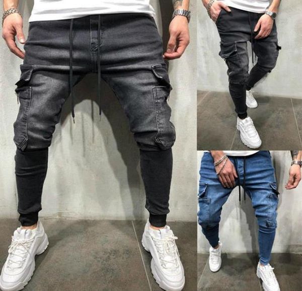 men's mens summer designer jeans pencil pants drawstring solid color homme clothing fashion style streetwear multi pocket casual appare, Blue
men's mens summer designer jeans pencil pants drawstring solid color homme clothing fashion style streetwear multi pocket casual appare, Blue