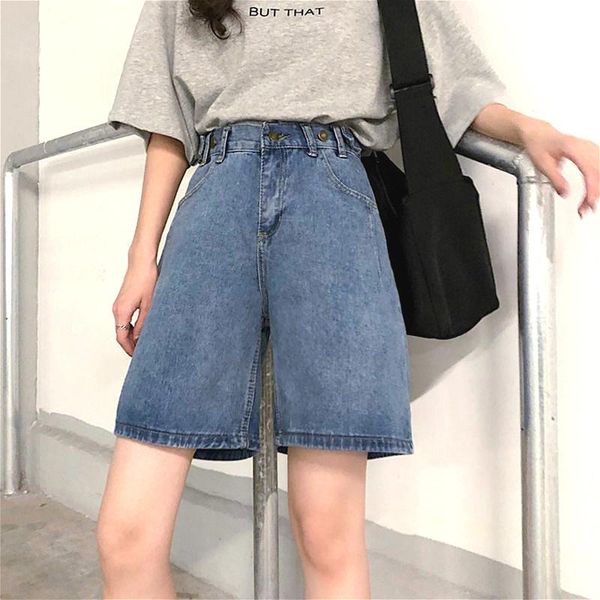women's shorts 2021 summer straight denim loose casual slim short jeans wide leg streetwear, White;black
women's shorts 2021 summer straight denim loose casual slim short jeans wide leg streetwear, White;black