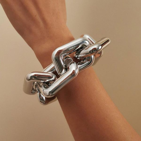 link, chain hip-hop rock thick bracelet for women and men punk fashion geometric ccb party jewelry accessories, Black
link, chain hip-hop rock thick bracelet for women and men punk fashion geometric ccb party jewelry accessories, Black