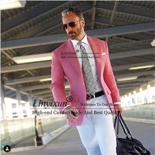 men's suits & blazers pink men suit slim fit business casual blazer wedding groom wear tuxedo costume homme 2pieces terno masculino (ja, White;black
men's suits & blazers pink men suit slim fit business casual blazer wedding groom wear tuxedo costume homme 2pieces terno masculino (ja, White;black
