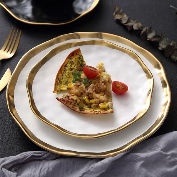 ceramic dinner plate gold inlay snack dishes luxury edges dinnerware kitchen & plates
ceramic dinner plate gold inlay snack dishes luxury edges dinnerware kitchen & plates