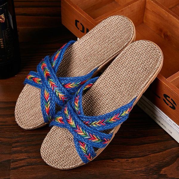 women indoor slippers home flax slides summer flat shoes woman house floor slippers breathable lovers bedroom shoes, Black
women indoor slippers home flax slides summer flat shoes woman house floor slippers breathable lovers bedroom shoes, Black