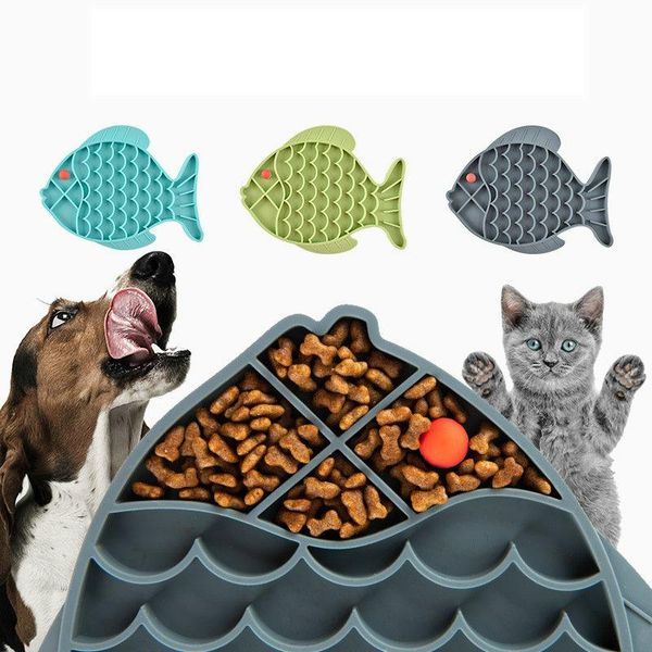 cat bowls & feeders silicone fish shape dog slow feeding food bowl safety easy clean lick mat for small medium puppy treat feeder dispenser
cat bowls & feeders silicone fish shape dog slow feeding food bowl safety easy clean lick mat for small medium puppy treat feeder dispenser