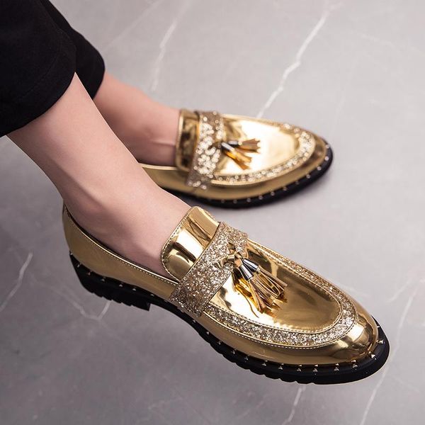 dress shoes elegant glitter tassel men party gold wedding loafers moccasins business office zapatos hombre, Black
dress shoes elegant glitter tassel men party gold wedding loafers moccasins business office zapatos hombre, Black