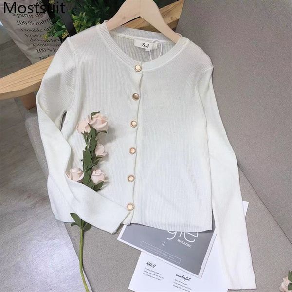 single breasted o-neck knitted cardigan sweater women full sleeve korean vintage solid sunscreen jumpers femme 210514, White
single breasted o-neck knitted cardigan sweater women full sleeve korean vintage solid sunscreen jumpers femme 210514, White