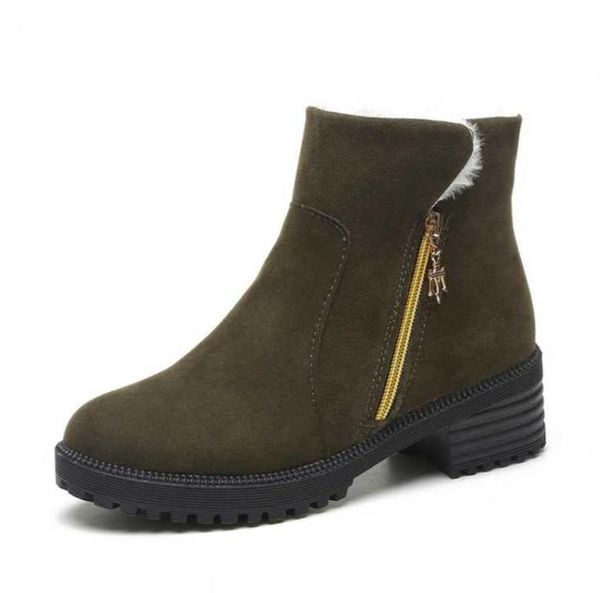 boots fur winter women snow zipper flock solid suede ladies ankle high heels warm female, Black
boots fur winter women snow zipper flock solid suede ladies ankle high heels warm female, Black