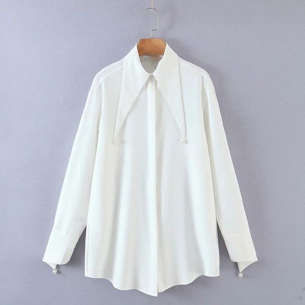 women's blouses & shirts chic turn-down collar irregular long sleeve blouse women solid loose pearl button-up 2021 spring office lady c, White
women's blouses & shirts chic turn-down collar irregular long sleeve blouse women solid loose pearl button-up 2021 spring office lady c, White