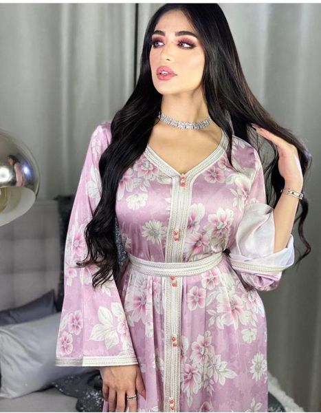 ethnic clothing middle east dubai printed floral long dress muslim women's european abaya, Red
ethnic clothing middle east dubai printed floral long dress muslim women's european abaya, Red