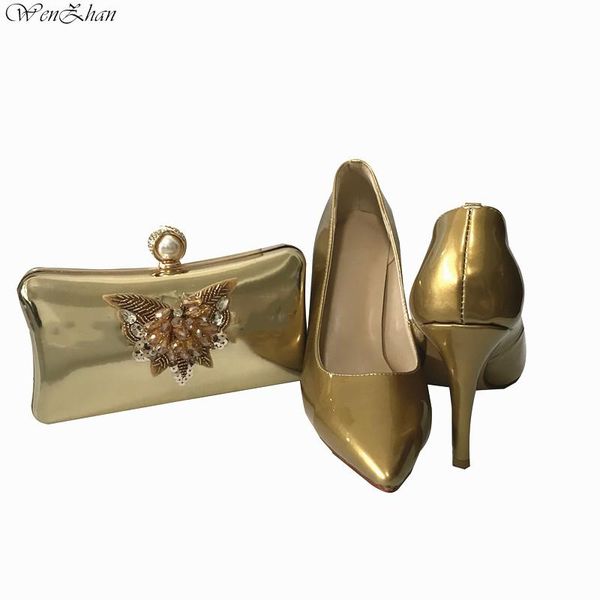 dress shoes wenzhan nigerian women party pumps high heels and bags to match wedding elegant gold 36-43, Black
dress shoes wenzhan nigerian women party pumps high heels and bags to match wedding elegant gold 36-43, Black