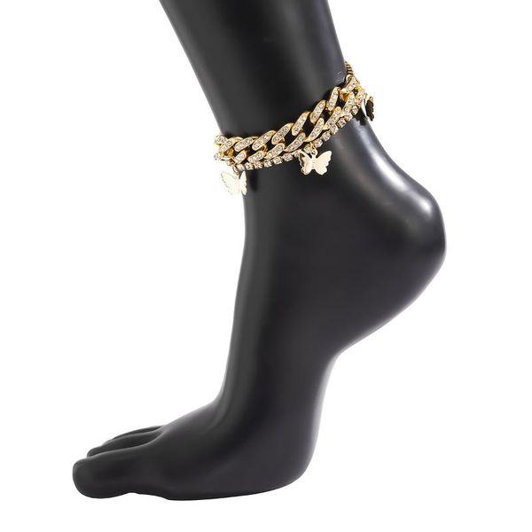 anklets 2021 european and american trend diamond-studded cuban buckle chain foot ornaments fashion simple butterfly pendant anklet, Red;blue
anklets 2021 european and american trend diamond-studded cuban buckle chain foot ornaments fashion simple butterfly pendant anklet, Red;blue