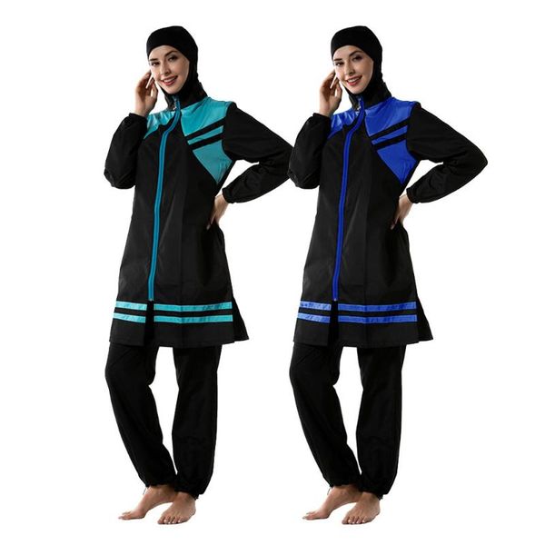 swim wear women conservative chic swimsuit plus zipper three-piece burkini patchwork muslim swimwear with cap islamic clothing bikini
swim wear women conservative chic swimsuit plus zipper three-piece burkini patchwork muslim swimwear with cap islamic clothing bikini