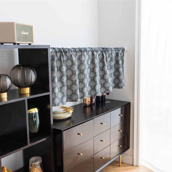 curtain & drapes 1 pc rod short polyester home decorative half window drape - 150x45cm (navy blue maple)
curtain & drapes 1 pc rod short polyester home decorative half window drape - 150x45cm (navy blue maple)