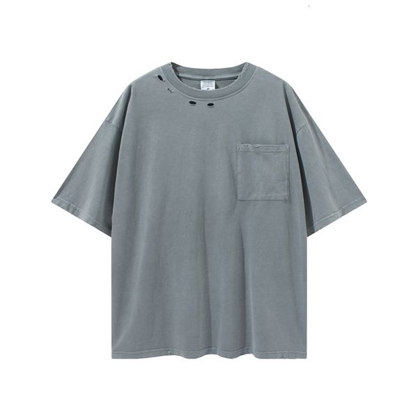4 colors pocket ripped t-shirt hip hop relaxed fit washed cotton tee streetwear, White;black
4 colors pocket ripped t-shirt hip hop relaxed fit washed cotton tee streetwear, White;black