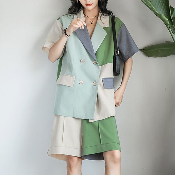 summer 2 piece set female loose korean short sleeve blazers suit casual jacket+shorts office lady plus size s, Black;red
summer 2 piece set female loose korean short sleeve blazers suit casual jacket+shorts office lady plus size s, Black;red
