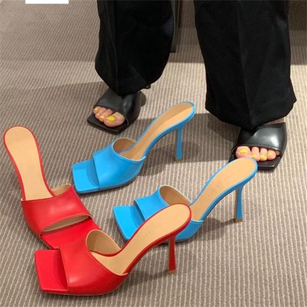 dress shoes open square toe mules summer woman high heels pumps 2021 leather clogs slippers sandalias mujer ins slides sandals, Black
dress shoes open square toe mules summer woman high heels pumps 2021 leather clogs slippers sandalias mujer ins slides sandals, Black