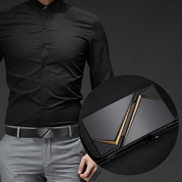 brand belt summer new leather belt men's automatic buckle toothless and hole formal dress middle-aged pants trend i, Black;brown
brand belt summer new leather belt men's automatic buckle toothless and hole formal dress middle-aged pants trend i, Black;brown
