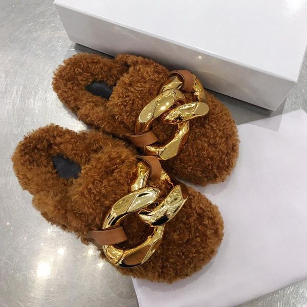 slippers furry fur slides gold chain plush fluffy luxury flip flops designer brand cozy slip on flats shoes, Black
slippers furry fur slides gold chain plush fluffy luxury flip flops designer brand cozy slip on flats shoes, Black