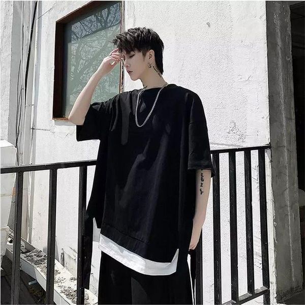 men's t-shirts harajuku t-shirt short sleeve fake two-piece t shirt summer korean fashion dark bf style couple loose casual, White;black
men's t-shirts harajuku t-shirt short sleeve fake two-piece t shirt summer korean fashion dark bf style couple loose casual, White;black