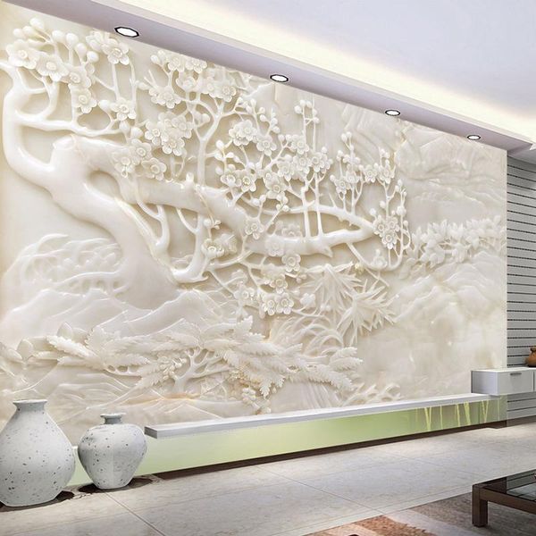 wallpapers drop custom po wallpaper murals 3d imitation white jade carving plum home interior decoration wall for
wallpapers drop custom po wallpaper murals 3d imitation white jade carving plum home interior decoration wall for