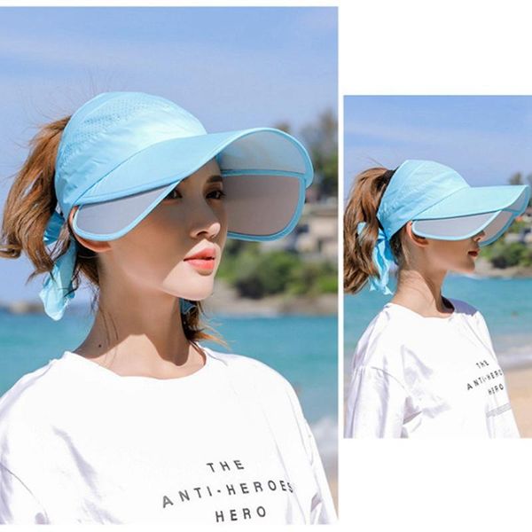 wide brim hats fashion summer sun hat visor caps female scalable empty baseball cap uv protection beach for women, Blue;gray
wide brim hats fashion summer sun hat visor caps female scalable empty baseball cap uv protection beach for women, Blue;gray