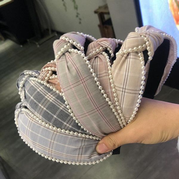 ethnic vintage plaid hairband with pearl knot headband hair accessories jewelry
ethnic vintage plaid hairband with pearl knot headband hair accessories jewelry