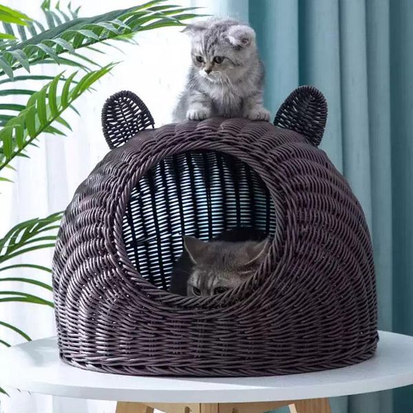 cat carriers,crates & houses breathable bamboo bed for indoor waterproof cats dogs cute ears puppy cage house basket in summer
cat carriers,crates & houses breathable bamboo bed for indoor waterproof cats dogs cute ears puppy cage house basket in summer
