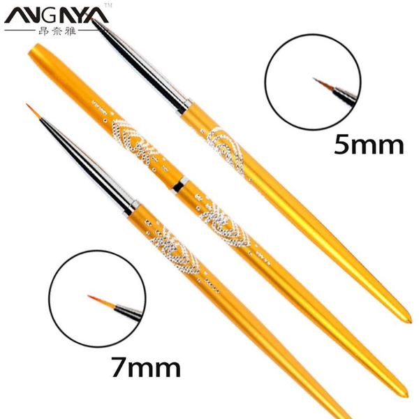 nail brushes angnya 1 pcs 5/7mm gold brush art line painting uv gel crystal acrylic thin liner drawing pen maincure tools, Yellow
nail brushes angnya 1 pcs 5/7mm gold brush art line painting uv gel crystal acrylic thin liner drawing pen maincure tools, Yellow