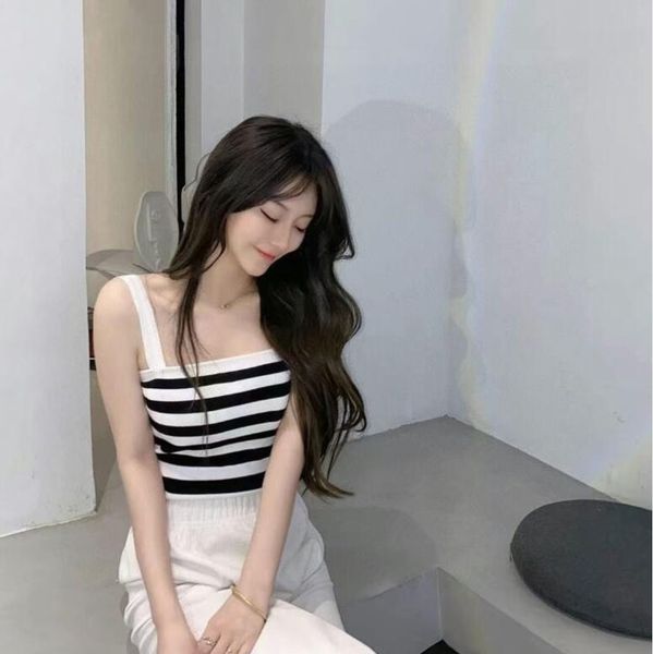women's tanks & camis logo outside wear striped knitting belt ladies vest 2021 summer interior build sleeveless lovely girl first choic, White
women's tanks & camis logo outside wear striped knitting belt ladies vest 2021 summer interior build sleeveless lovely girl first choic, White