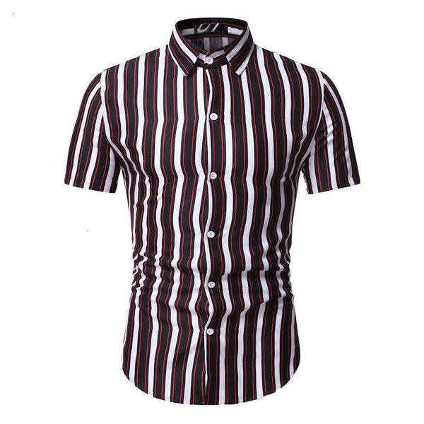 men's casual shirts sleeve turn-down collar clothes summer fashion striped panelled mens sjn9, White;black
men's casual shirts sleeve turn-down collar clothes summer fashion striped panelled mens sjn9, White;black