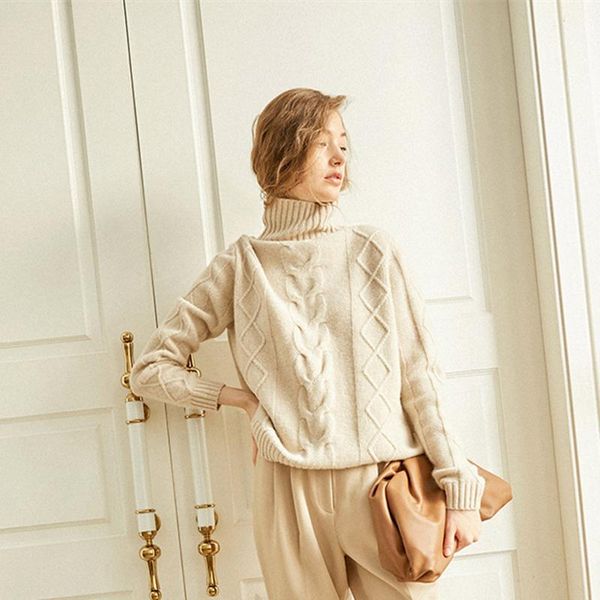 winter ladies sweater warm women fashion solid color leisure loose female women's sweaters, White;black
winter ladies sweater warm women fashion solid color leisure loose female women's sweaters, White;black
