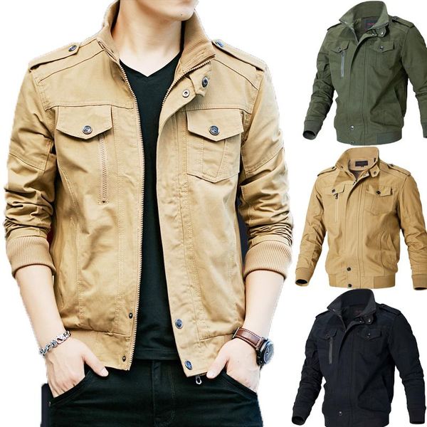 men's jackets bomber jacket men fashion casual windbreaker coat 2021 spring autumn outwear stand slim military mens, Black;brown
men's jackets bomber jacket men fashion casual windbreaker coat 2021 spring autumn outwear stand slim military mens, Black;brown