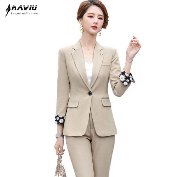 women's two piece pants apricot suits women 2021 spring autumn fashion tempermant business long sleeve blazer and office ladies work we, White
women's two piece pants apricot suits women 2021 spring autumn fashion tempermant business long sleeve blazer and office ladies work we, White