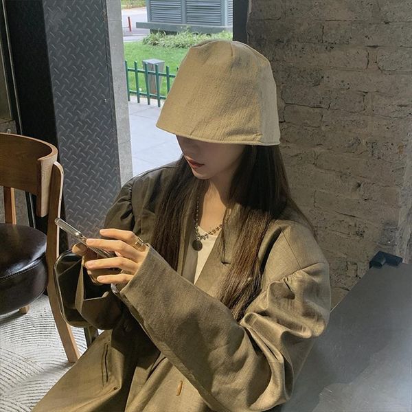spring and summer hat women bucket korean retro fisherman cotton linen breathable japanese sun visor panama, Blue;gray
spring and summer hat women bucket korean retro fisherman cotton linen breathable japanese sun visor panama, Blue;gray