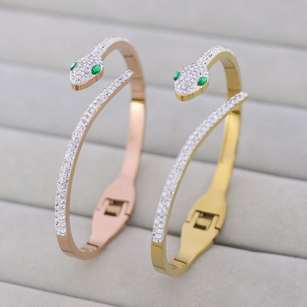 design jewelry gold plated titanium stainless steel bracelet shaped diamond ring personalized fashion rose gold open bracelet, White
design jewelry gold plated titanium stainless steel bracelet shaped diamond ring personalized fashion rose gold open bracelet, White