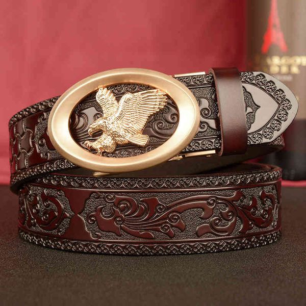belts hongtu exhibition eagle automatic buckle men's real cowhide leisure trouser fashion tang grass pattern personalized, Black;brown
belts hongtu exhibition eagle automatic buckle men's real cowhide leisure trouser fashion tang grass pattern personalized, Black;brown