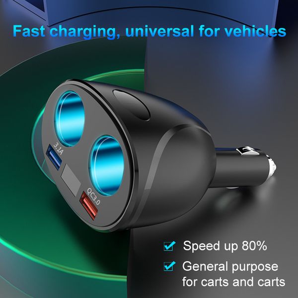 qc car charger usb cigarette lighter fast charging splitter cigarette adapter lighter charger rotatable digital socket voltmeter
qc car charger usb cigarette lighter fast charging splitter cigarette adapter lighter charger rotatable digital socket voltmeter